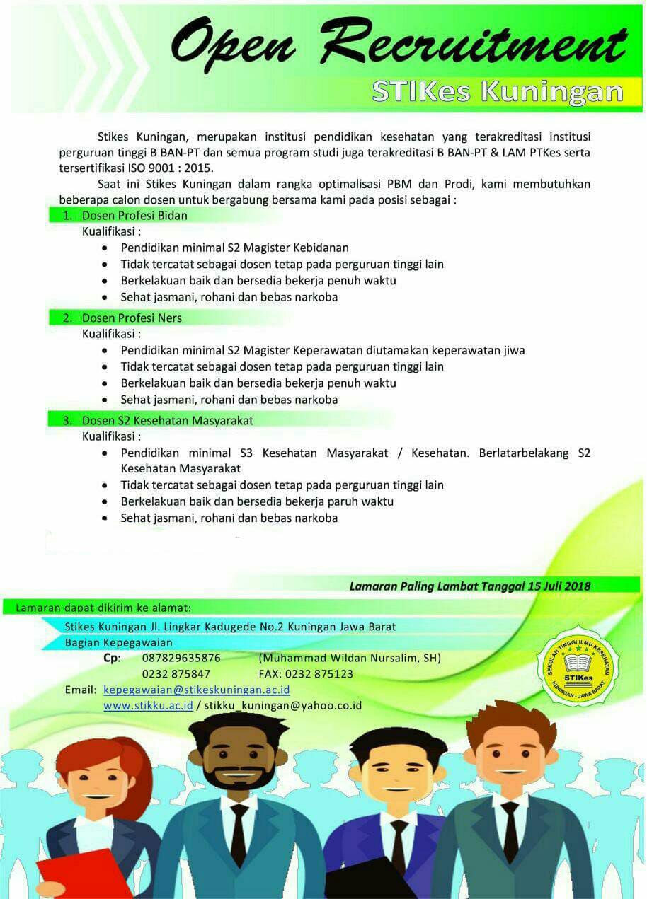 Open Recruitment STIKes Kuningan Bulan Juli 2018.